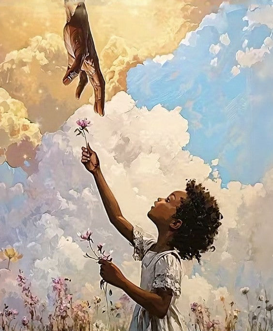 Reaching Wall Art 16"x20" Varnished Canvas Print