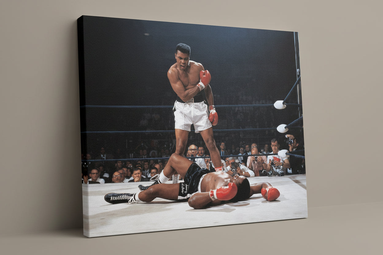 Ali vs Liston 20 in x 16 in Varnished Print Canvas