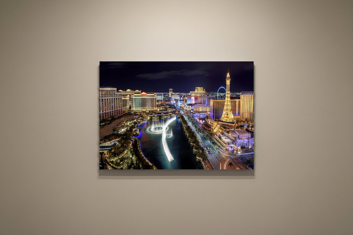 Vegas After Dark – Las Vegas Strip Night Skyline Canvas Wall Art