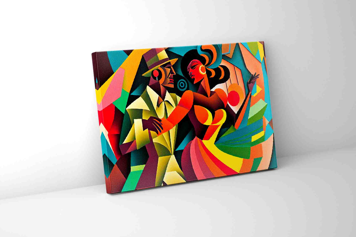 Cubana Latina Dance -Modern Wall Art 48" X 36" Canvas Print