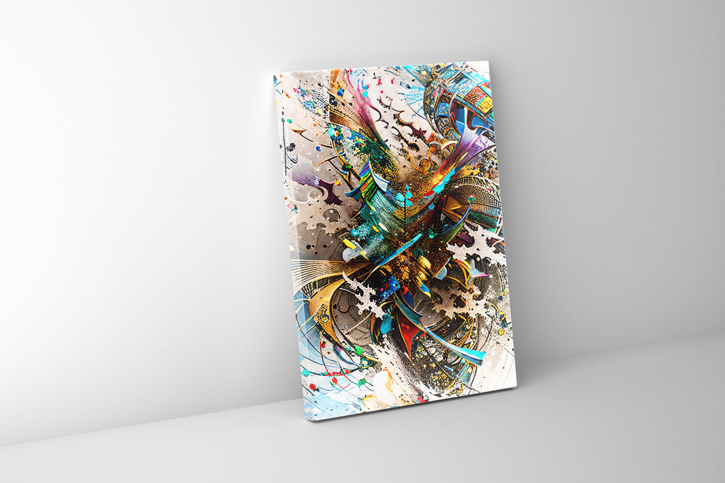 Modern Abstract - 36" x 48" Canvas Printed Wall Art Varnished