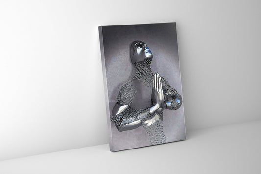 " Prayer sculpture "Franck Kuman 24" x 36" Wall canvas Print Varnished