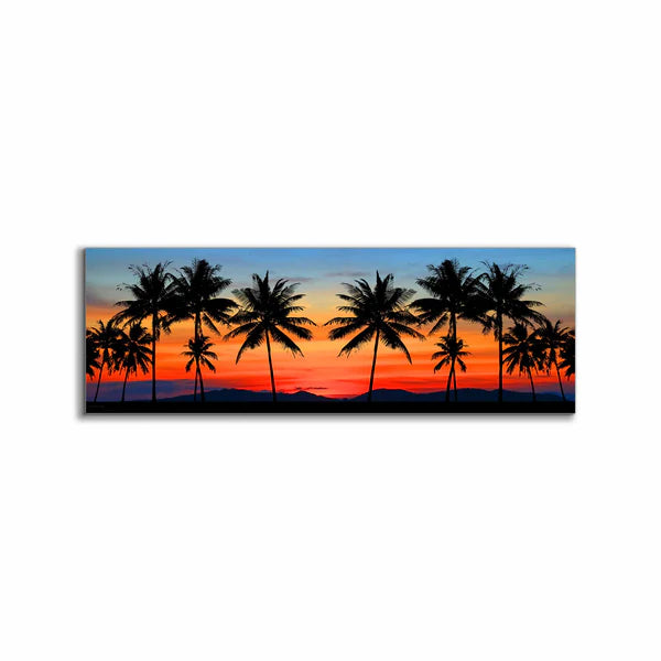 Warm Sunset-Hawaiian Canvas Print 72" X 24" Wall Art