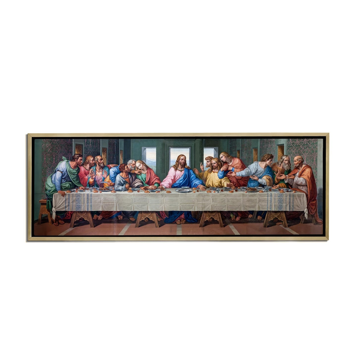 The Last Supper - DaVinci Code Edition (1 of 1) - 72in x 24in Framed Canvas Print