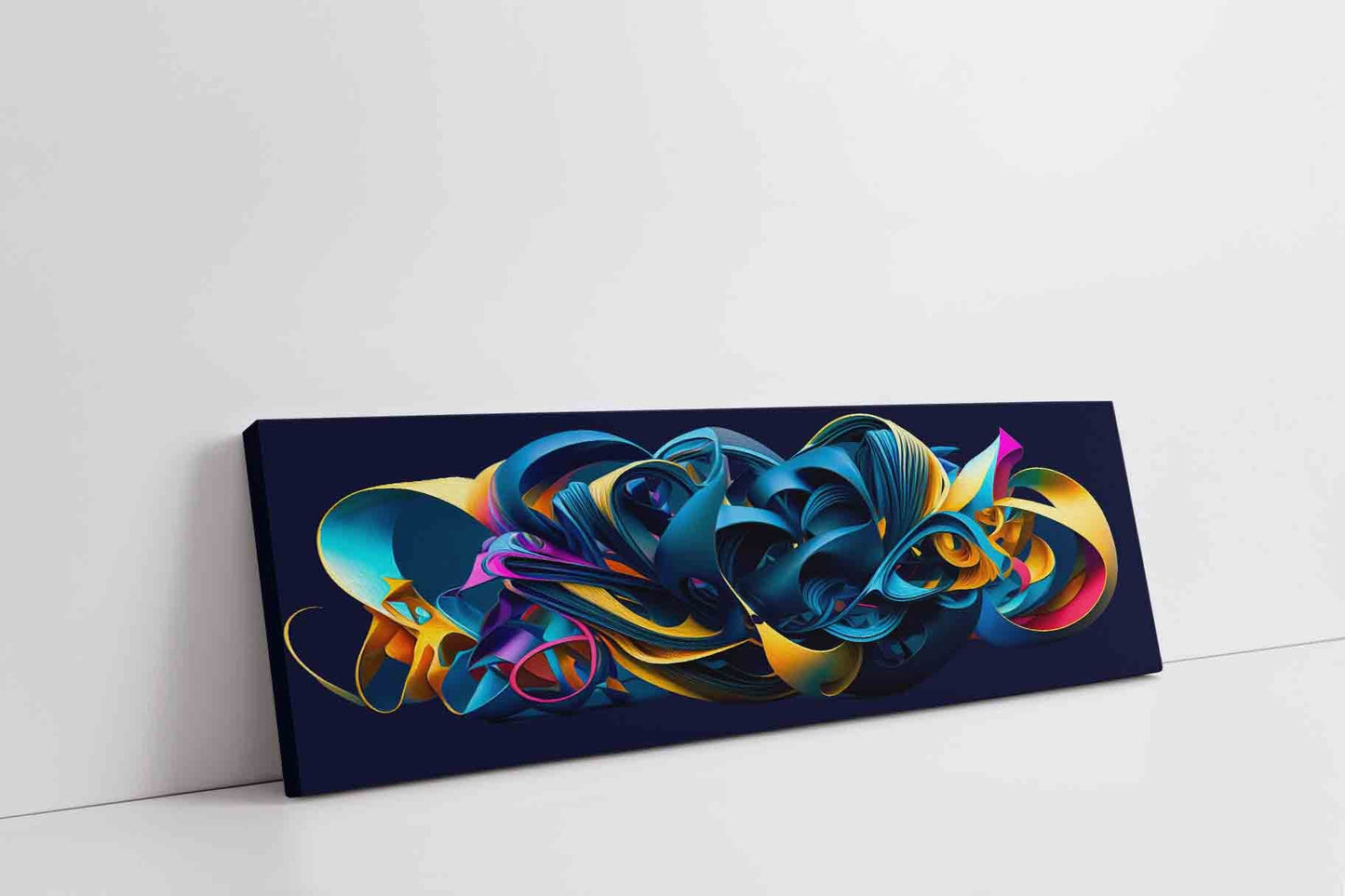 "Modern Abstract 2" 72in X 24in Varnished Canvas Wall Art