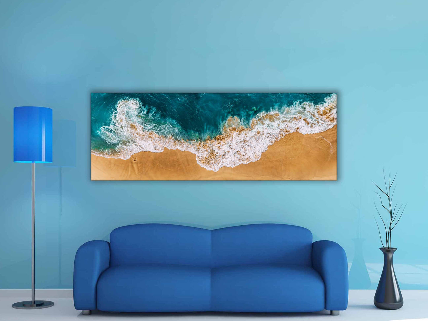 Beach view Fine art Print Vanish 48" x 16" Ready to hang