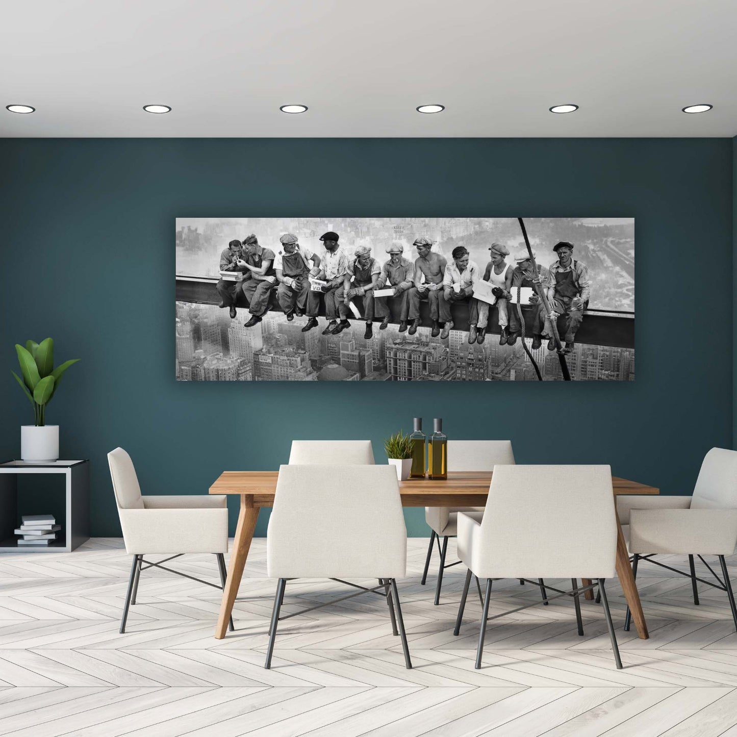 "Lunch" Iconic Photograph 36"x12" Wall Art