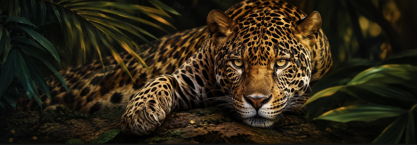 Wild Leopard 72" x 24" Wall Canvas Print