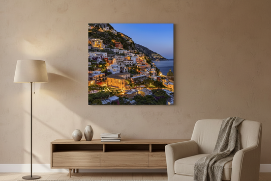 Amalfi Nights Photograph Wall Art 48in x 36in Canvas Print