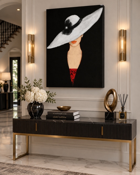 The Hat | Fine Art Canvas Print | 35×47 Large Format Wall Art