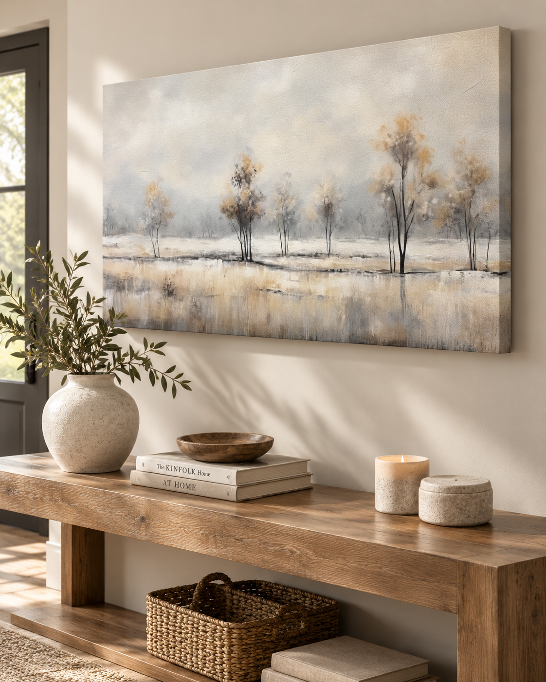 Winter Grove | Atmospheric Landscape Canvas Print | Nature Wall Art