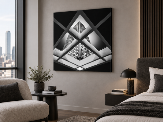 Beaugrenelle | Canvas Print | Architectural Black & White Photography by Antoni Figueras Barranco