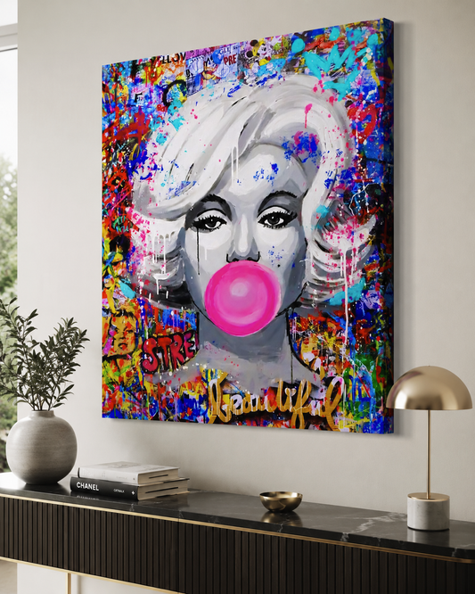 Graffiti Monroe Wall Art 16in x 20in Canvas Print