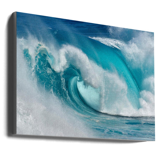 Crashing Wave 16'' x 12 '' Fine Art Ready to Hang Varnish