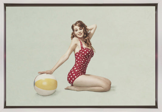 Beach Pin up Wall Artwork In Black Floating Frame