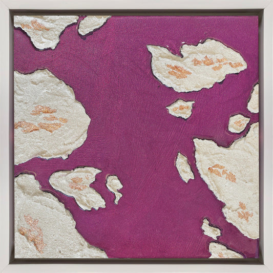 Aubergine Islands Wall Artwork In Black Floating Frame
