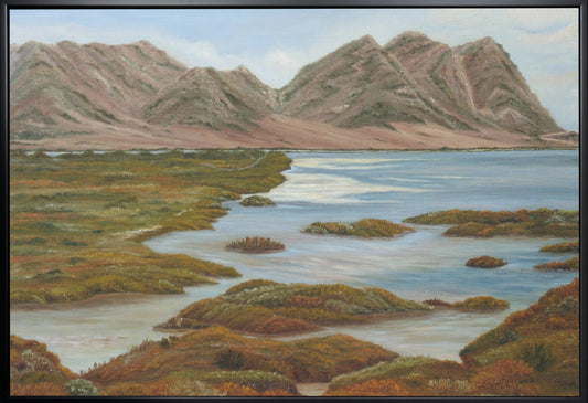 Salt Marsh Wall Artwork In Black Floating Frame