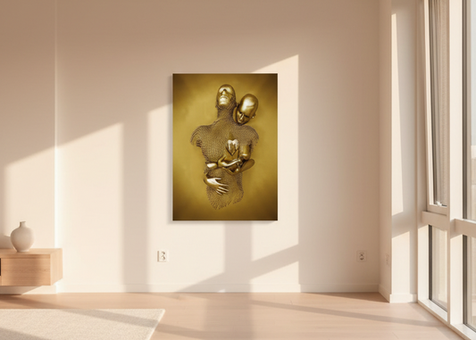 Franck Kuman "Prayer" & "Generosity" Sulptures Printed Wall Art on Varnished Canvas