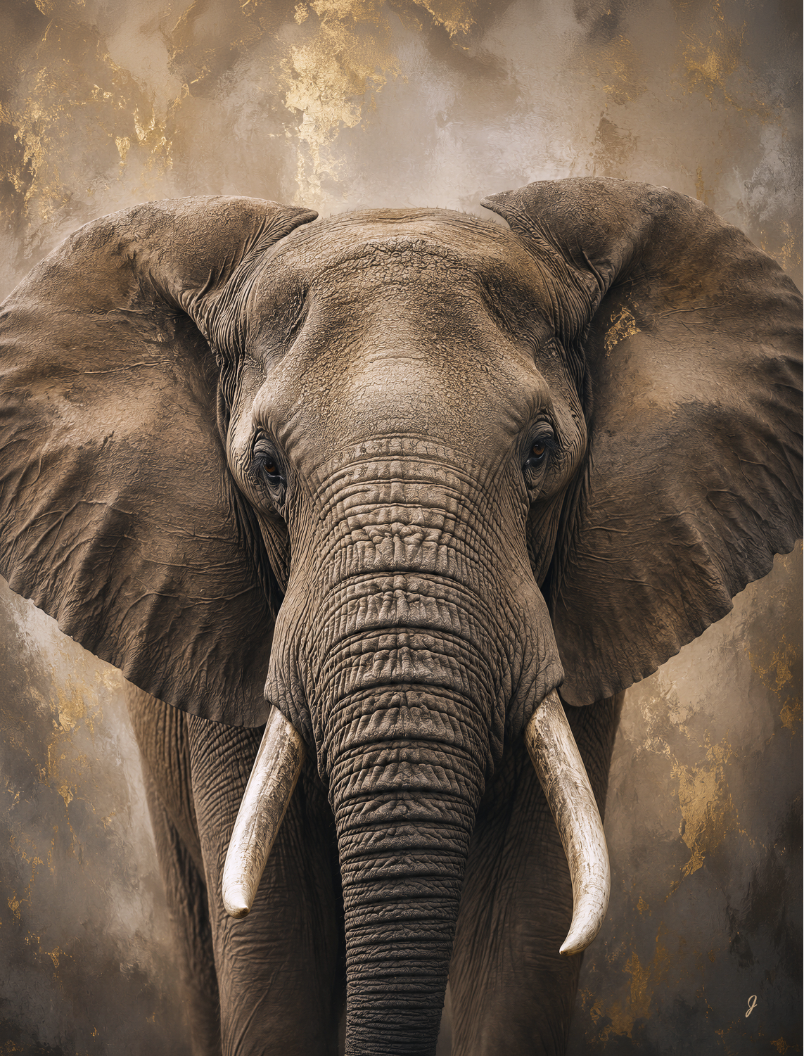 Majestic Presence – Elephant Portrait Canvas Wall Art