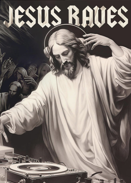 Jesus Raves by Dikhotomy — artwork front view