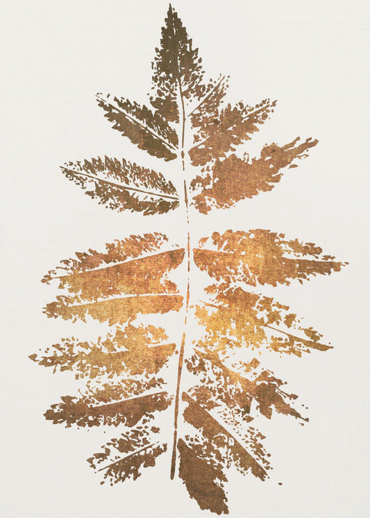 Oak Leaf Print (gold) by Kubistika — artwork front view