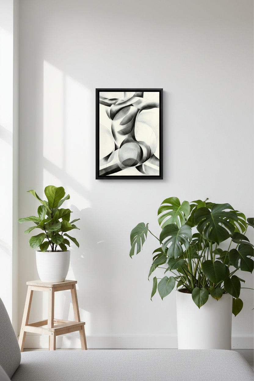 Corné Akkers "Roundism II" Framed 16in x 20in Canvas