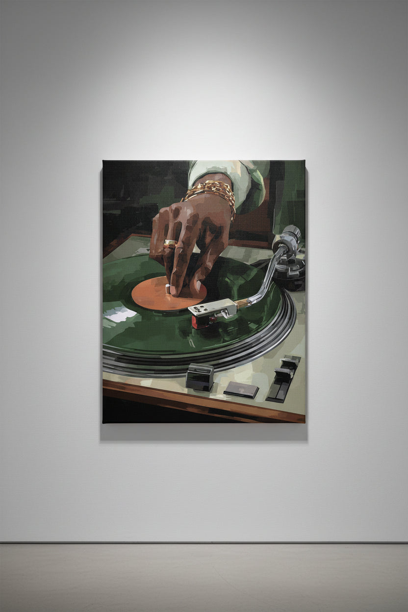 On the One | DJ Canvas Print | Turntable Music Wall Art
