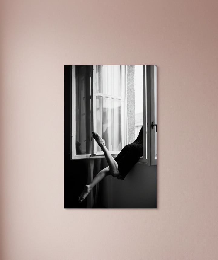 woman canvas print Lorna Kijurko black and white jazzy sunday photography 