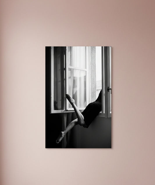 woman canvas print Lorna Kijurko black and white jazzy sunday photography 