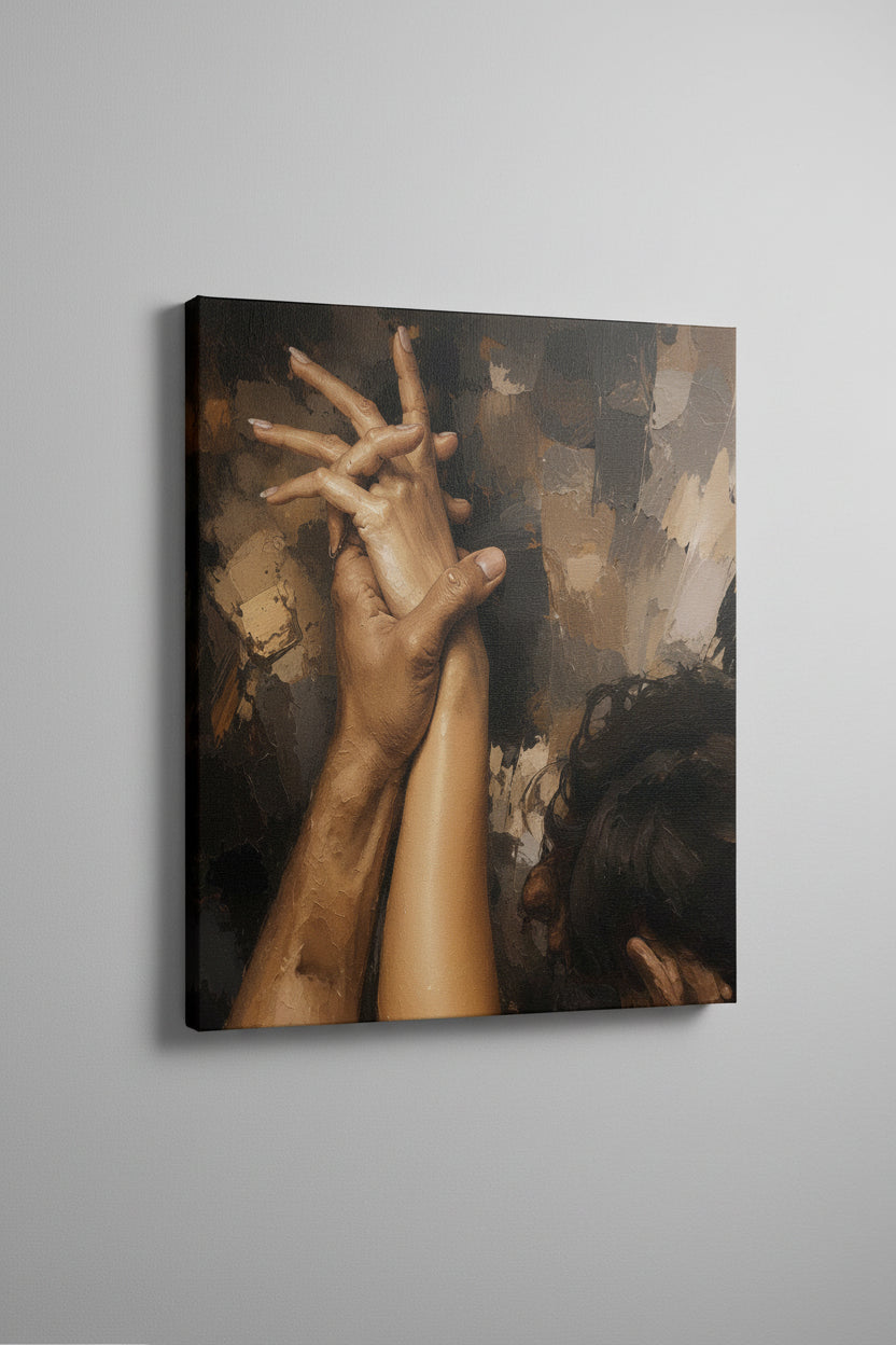 Together Hands 16in x 20in Varinshed Art Canvas Print