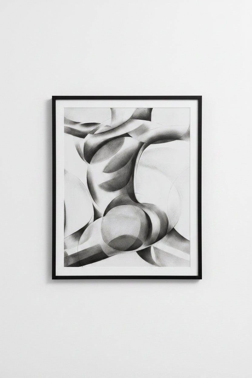 Corné Akkers "Roundism II" Framed 16in x 20in Canvas