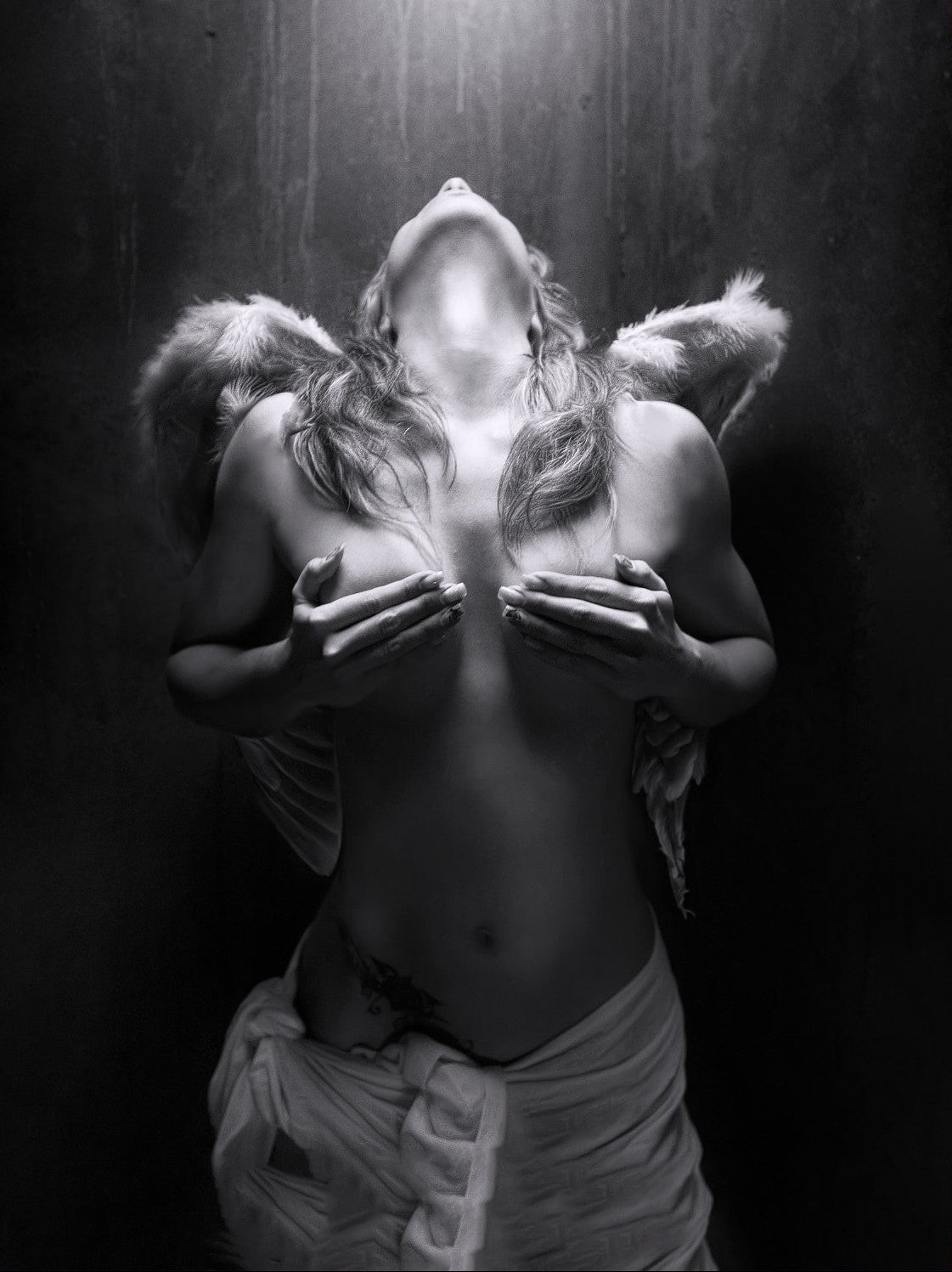Fallen Angel Wall Art on 16in x 20in Varnished Canvas