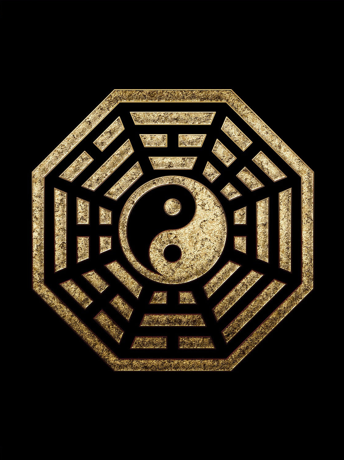 pakua bagua yinyang spirituality black gold  RELIGIOUS BLACK AND GOLD