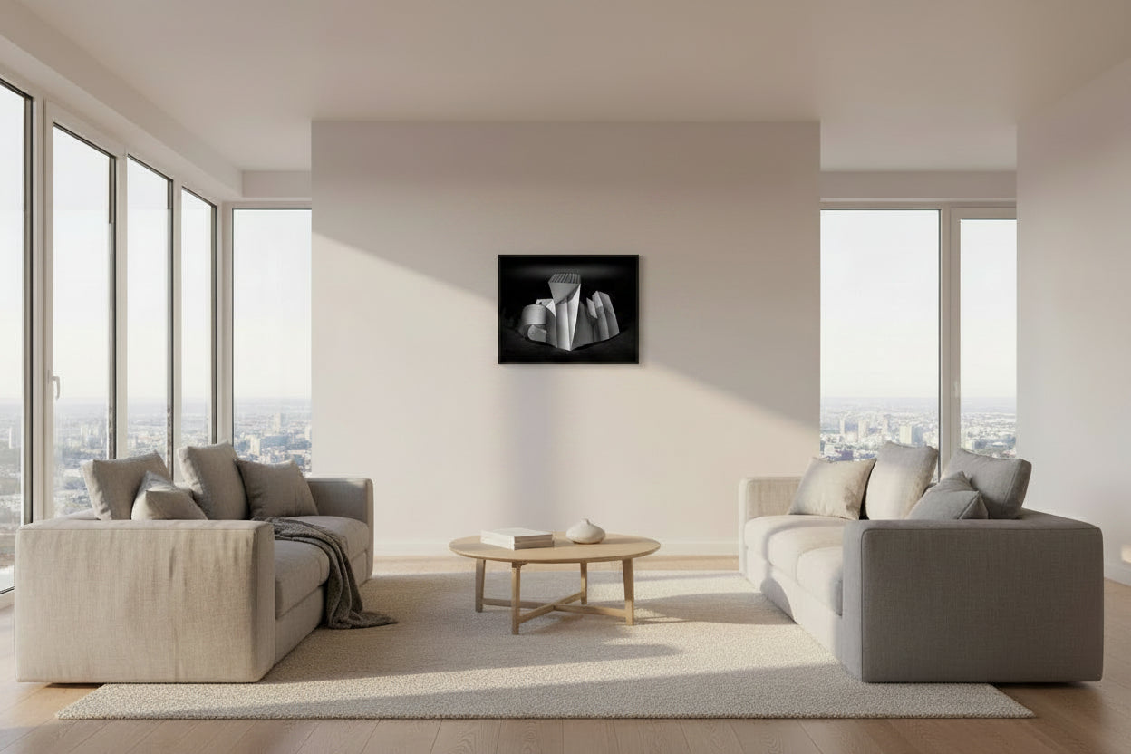 The Vitra - Monochrome Photograph on 16in x 20in Canvas