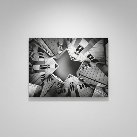 Rotterdam Cube Houses Photograph on 16inx20in Framed Canvas