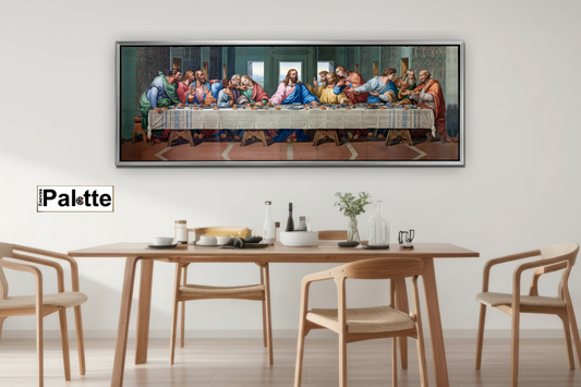 The Last Supper - DaVinci Code Edition (1 of 1) - 72in x 24in Framed Canvas Print