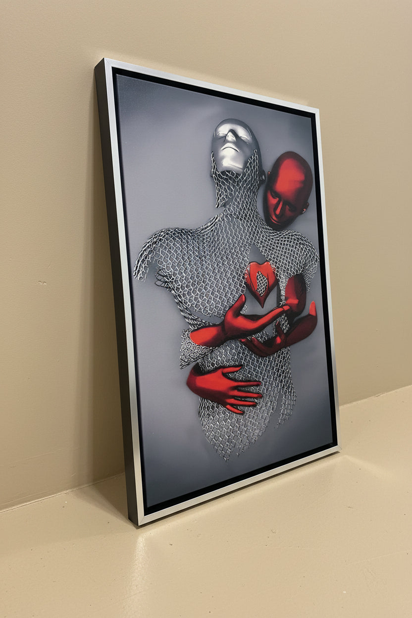 Franck Kuman "Prayer" & "Generosity" Sulptures Printed Wall Art on Varnished Canvas