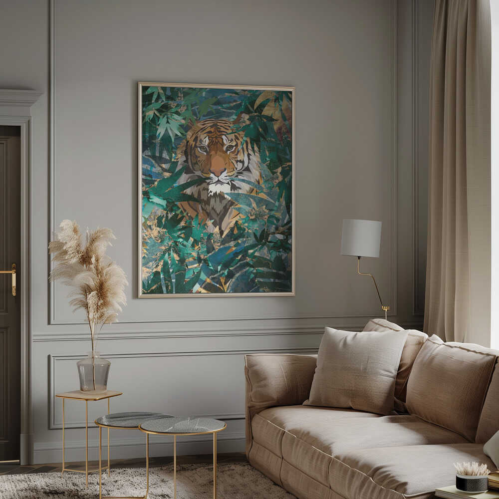Wall art Tiger in the jungle 2