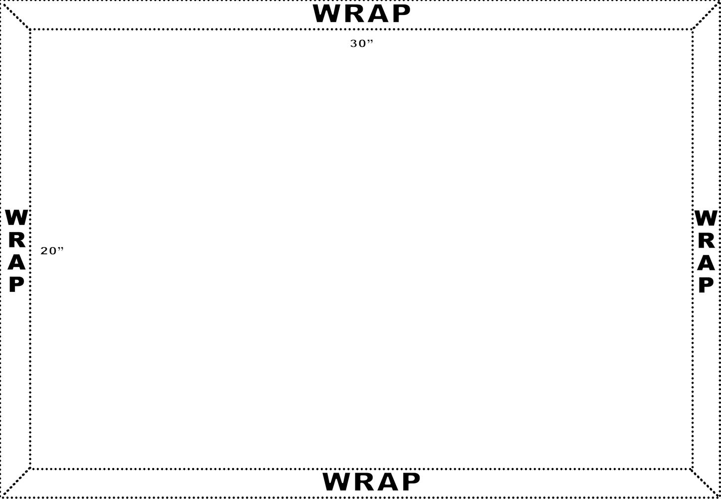 custom print canvas 48X16 Inches-Edges WRAP Landscape