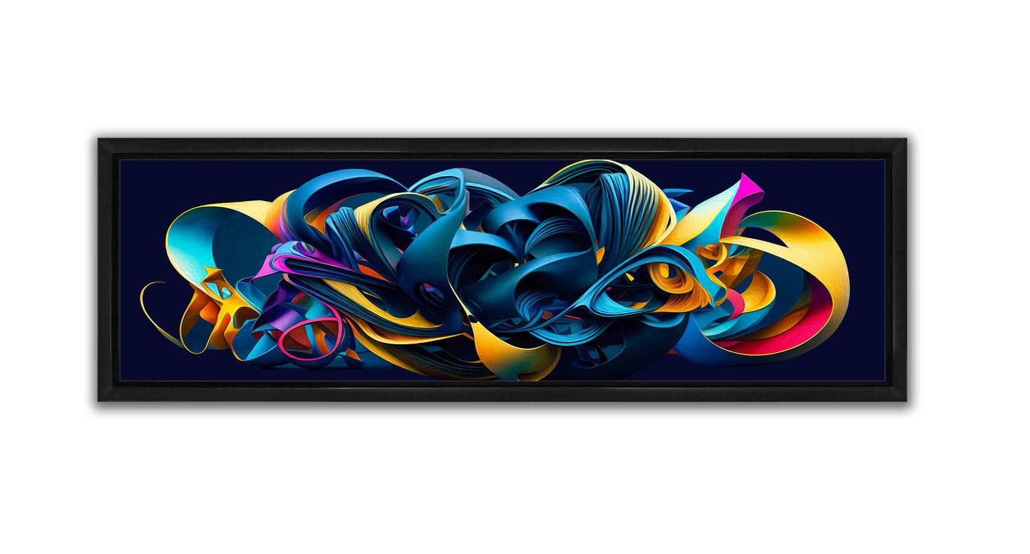 Set of 2 34X11 Framed Canvases