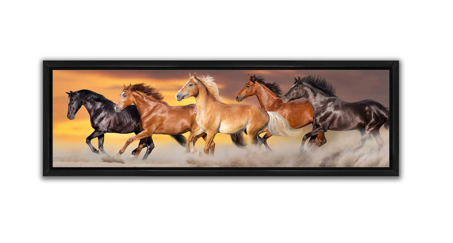 Set of 2 34X11 Framed Canvases