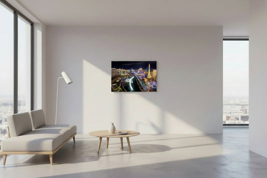 Las Vegas 36" x 24" Photography Varnished Wall Canvas Print