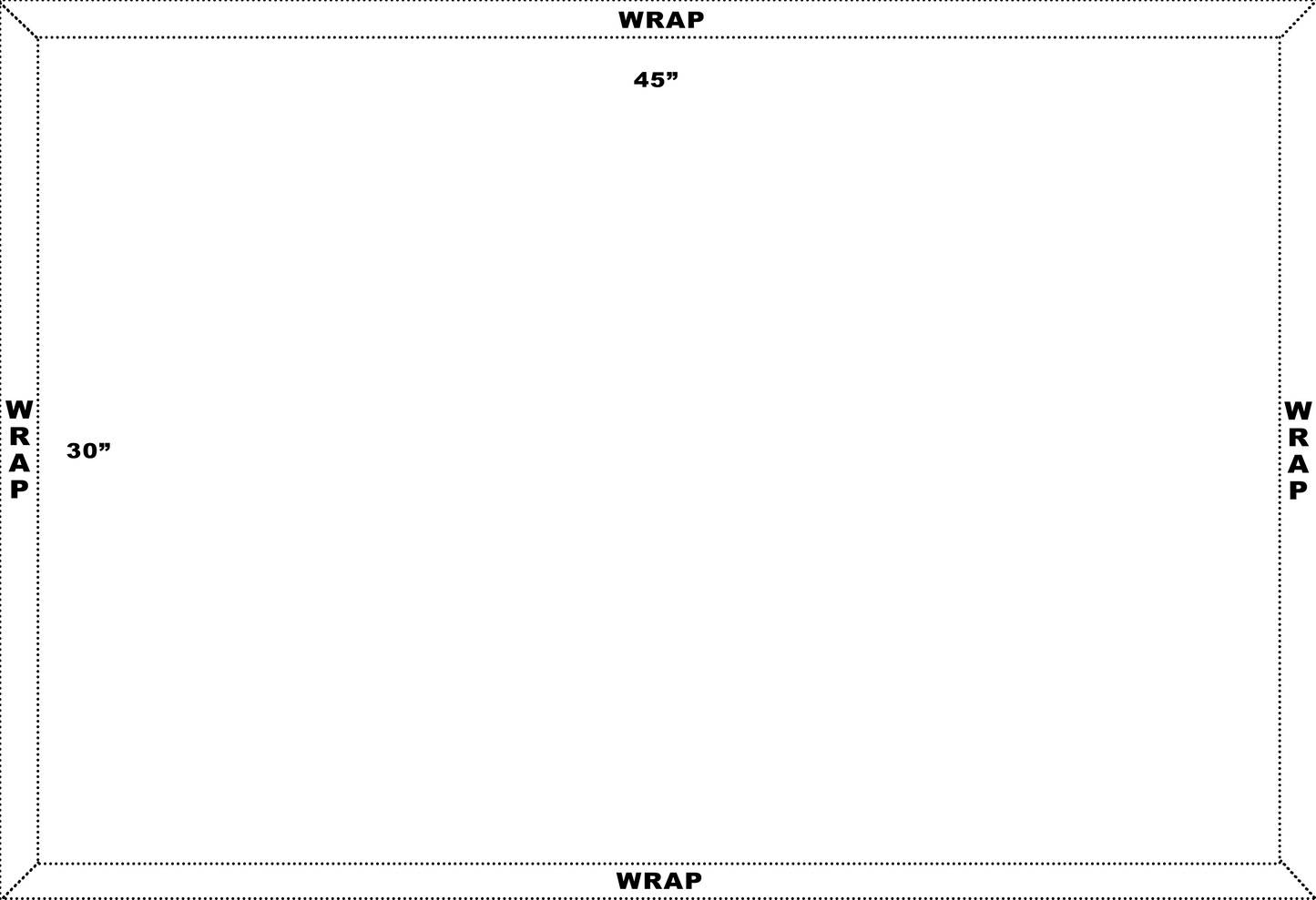 custom print canvas 72X24 Inches-Edges WRAP Landscape