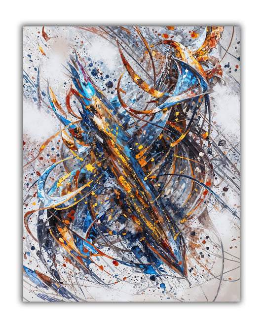 Colorblast Modern Abstract Wall Art 36inx48in Canvas Print