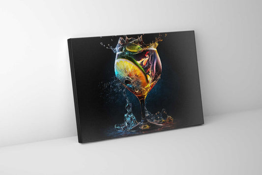 "Splash" Wall Art 48in x 36in Shimmering Canvas