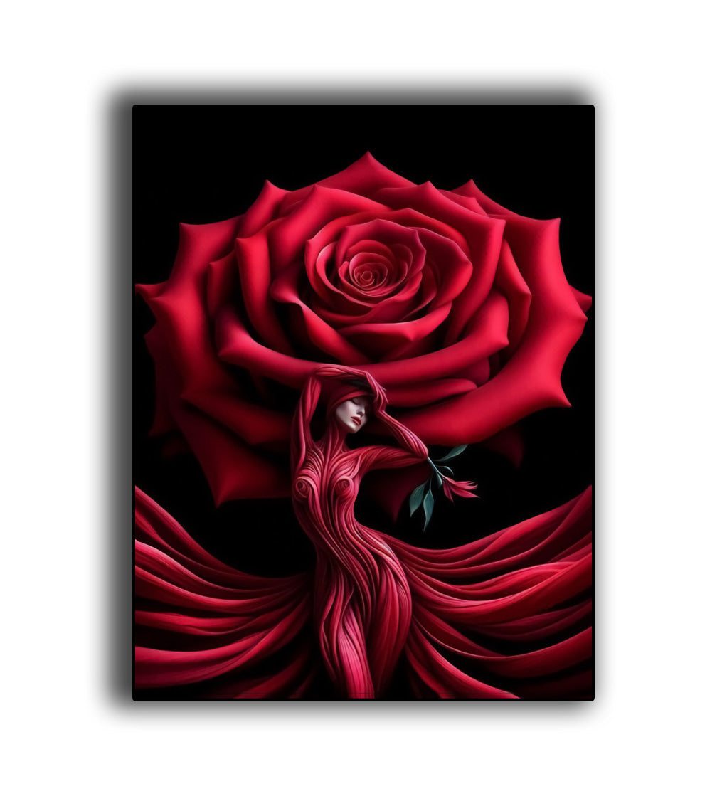 Red Rose Fine Art Canvas Print