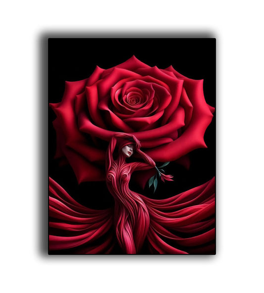 Red Rose Fine Art Canvas Print