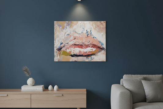 Painted Lips Wall Art 48in x 36in Canvas Print