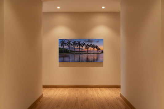 Sunrise in Coconut Cove 48 in x 24 in- Varnished Print Canvas