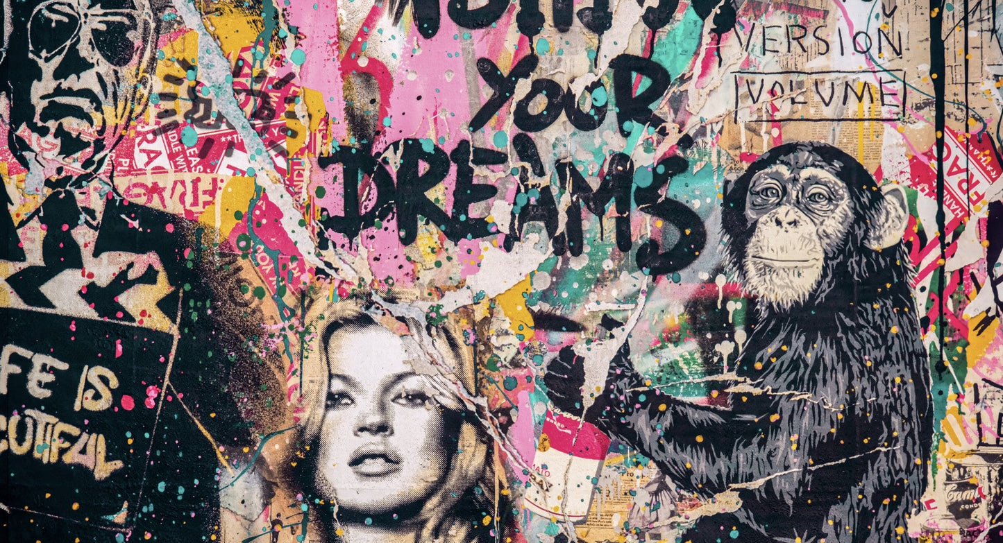 Pop Art 48in x 26in Varnished Art Canvas Print
